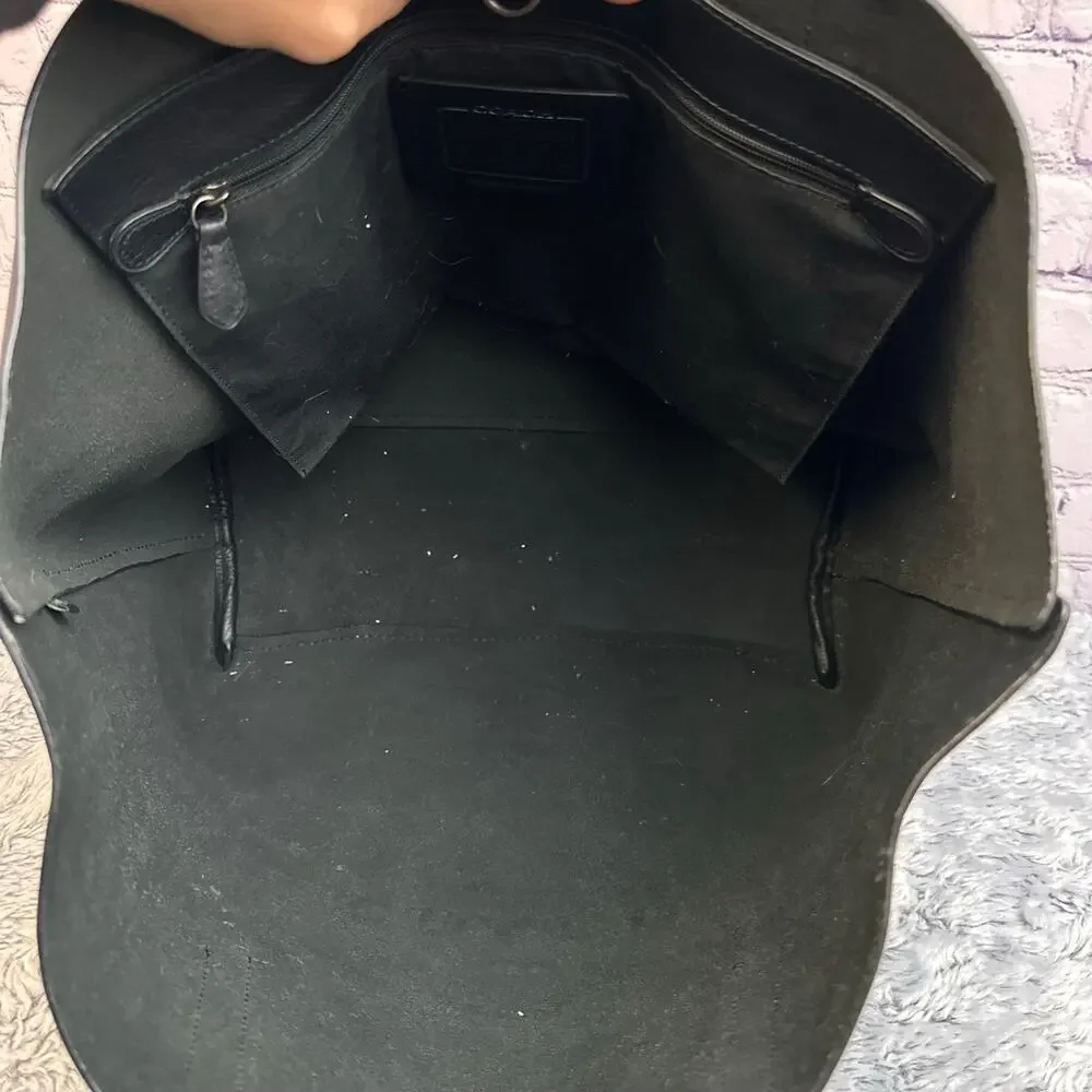 Coach Hudson Large Tote F59403 Black Embossed Logo